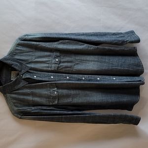 Men's denim button down shirt